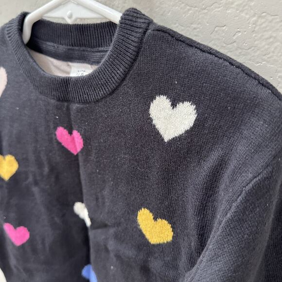 Baby Gap Black Rainbow Heart Sweater - Picture 2 of 5
